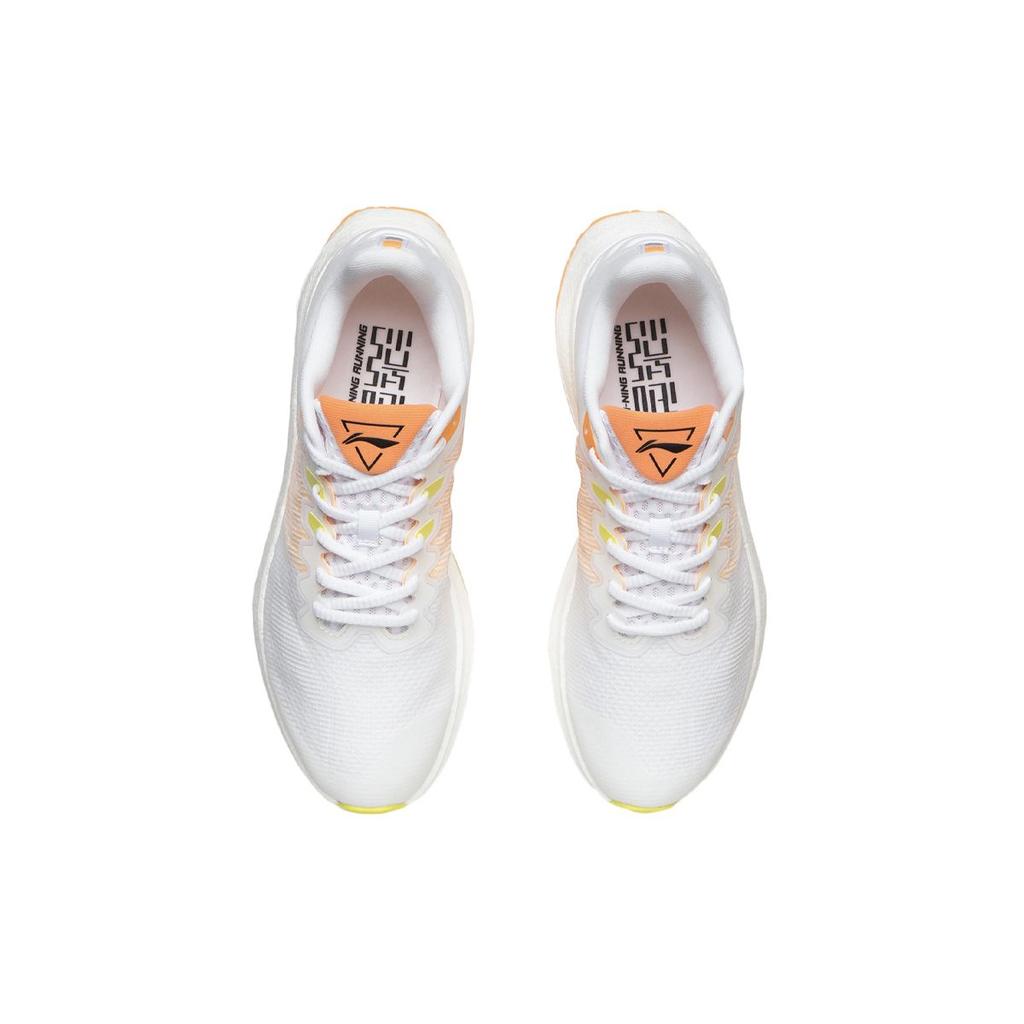 Li Ning Yue Ying Shock Absorbing Non Slip Wear Resistant Lightweight Low Top Running Shoes Men sneaker White Orange ARHR127-1