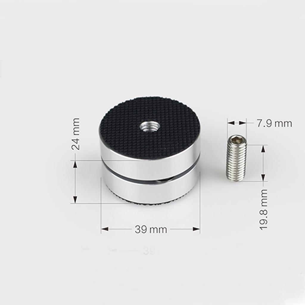 Pailvens Speaker Insulators Speaker Stands with Steel Metal Spike Audio Sound Quality Vibration Silver (4 pieces), Balls, Stands, Improvement,