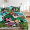 3pcs Minnie Mouse & Friends Jungle Adventure Bedding Set 1 Soft Quilt Cover + 2 Pillowcases, Machine Washable Suitable for All Seasons Q073