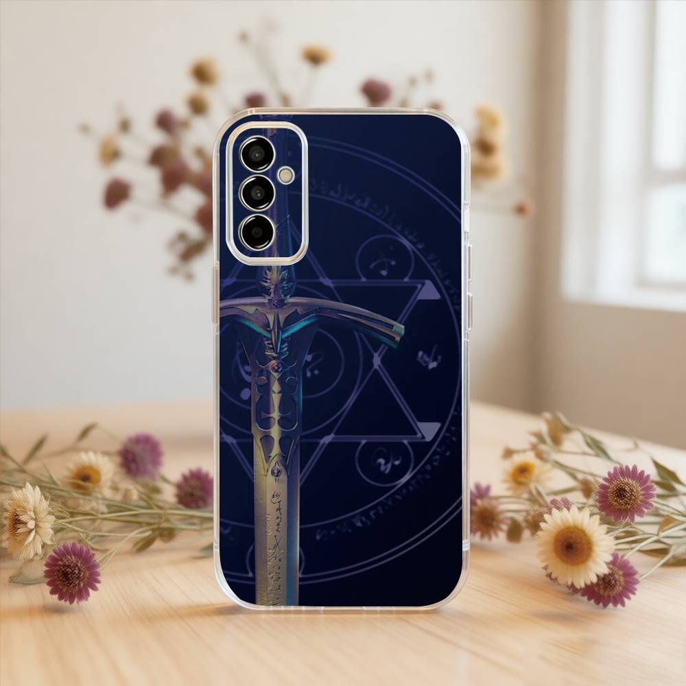 

Fate saber Phone Case For SamsungA10,12,20,21S,30,31,40,50,51,52,70,71 Transparent Cover Samsung a10