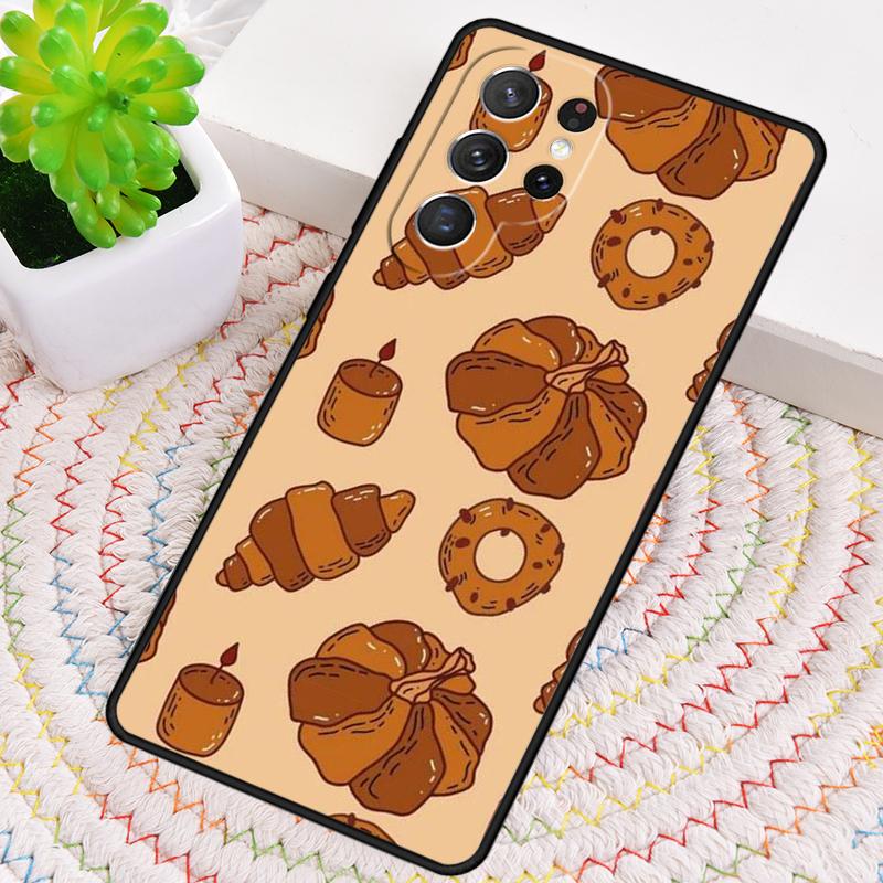Bakery Croissant Phone Case for Samsung Galaxy Note 10 Pro S26 Ultra S23 S24 FE S25 S21 S22 PLUS Shockproof Cove