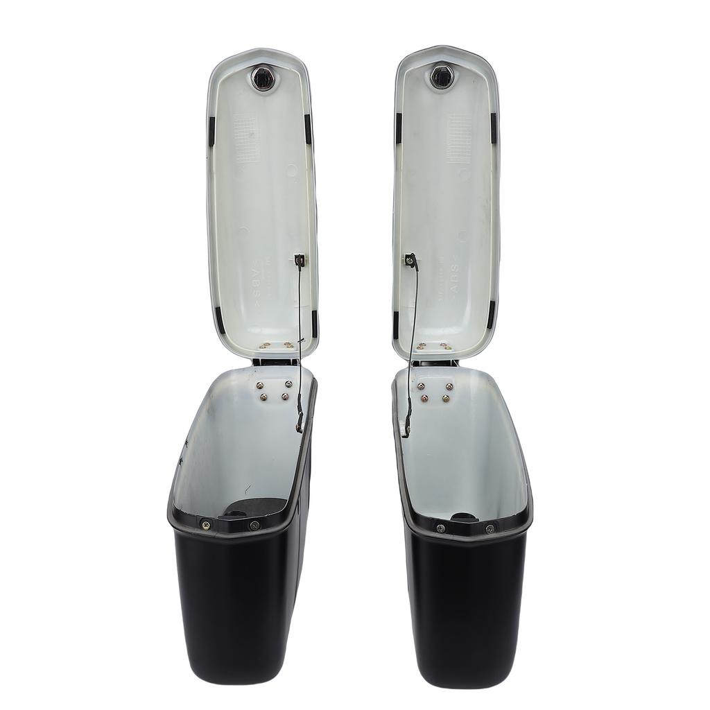 Motorcycle Hard Saddlebags 22L Rugged ABS Hard Saddle Bags with Lock Motorcycle   Side Storage Carrier