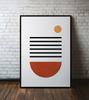 Geometric Boho Style Poster In a Black Frame