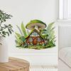 Fairy Tale Mushroom House Cartoon Forest Wall Sticker Self Adhesive Waterproof Kids Room Decor