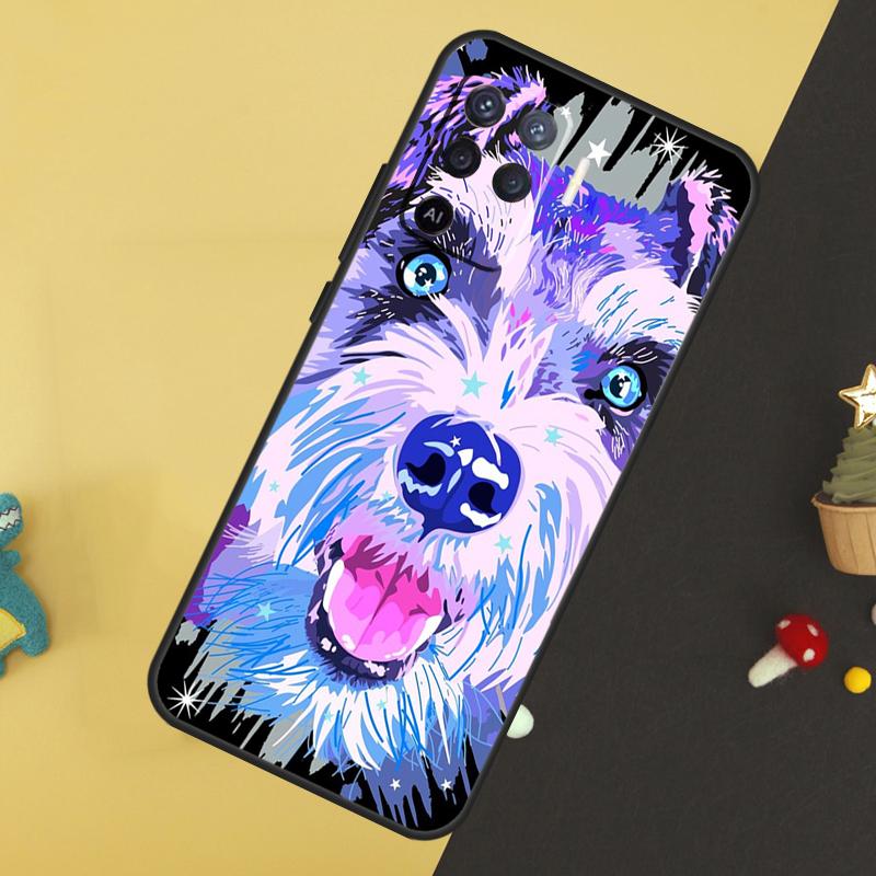 Lovely Dogs Schnauzer Case For Oppo A5 Pro A6 A15 A16 A76 A96 A17 A57 A98 A58 A78 A18 A38 A54 A74 A94 A40 A60 A80