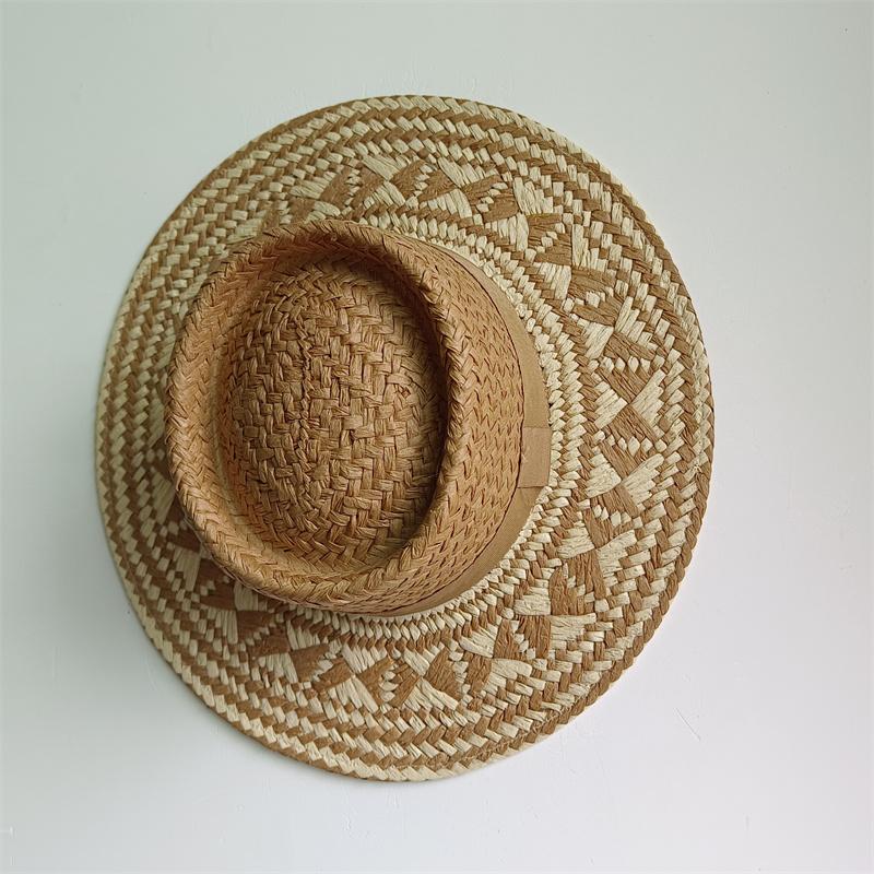 

Panama hat ethnic style travel essential hat hand-woven summer travel straw hat men and women hat gorras para hombres 56-58cm