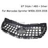 W906 GT Style Front Bumper Grill For Mercedes Benz Sprinter W906 2500 3500 2014-2018 facelift Racing Grille Silver