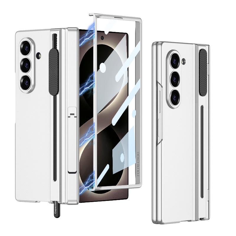 Applicable To Samsung Fold8Ultra Mobile Phone Case Folding Magnetic Hinge All-inclusive Gear Adjustment Integrated Pen Slot