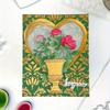1/2pcs Vintage Spring Pattern Plastic Stencil for DIY Card Making, Scrapbooking & Crafts- for Decorative Backgrounds, Photo Albums & Greeting Cards