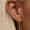 Factory  Cheap 925 Sterling Silver Diamond by the Yard Long Tassel Chain Gold Plated Dangling Hoop Earrings for Women