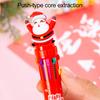 Christmas Ballpoint Pens 10-in-1 Retractable Cute Santa Snowman Pens Festive Writing Tool for Kids School Supplies Students