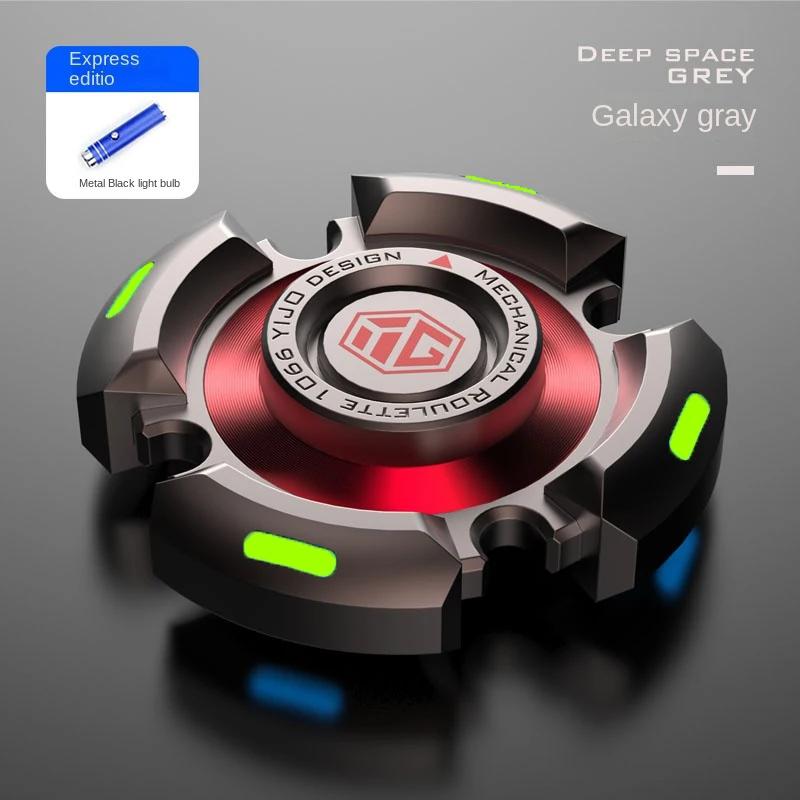 Fidget Spinner Alloy Luminous Light Hand Gyroscope Stress Toys R188 Silent Bearing STARRY SKY for Adults Male Christmas Gift