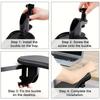 Ergonomic Desk Armrest Support - Plastic Frame, Soft Padding Elbow Rest for Keyboard & Mouse Comfort In Gaming & Office