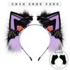 Halloween Cat Ear Headband Plush Faux Fur Pumpkin Headpiece Lolita Cosplay Adult Costume Accessory