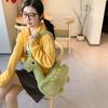 Solid Color Cartoon Crossbody Bag Plush Shoulder Bags Portable Long Neck Dinosaur Bag  Travel