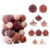 35pcs/set Velvet Christmas Ball Ornament Flocked Hanging Xmas Tree Ball Velvet Pendant Ball For Home Christmas Party Decoration