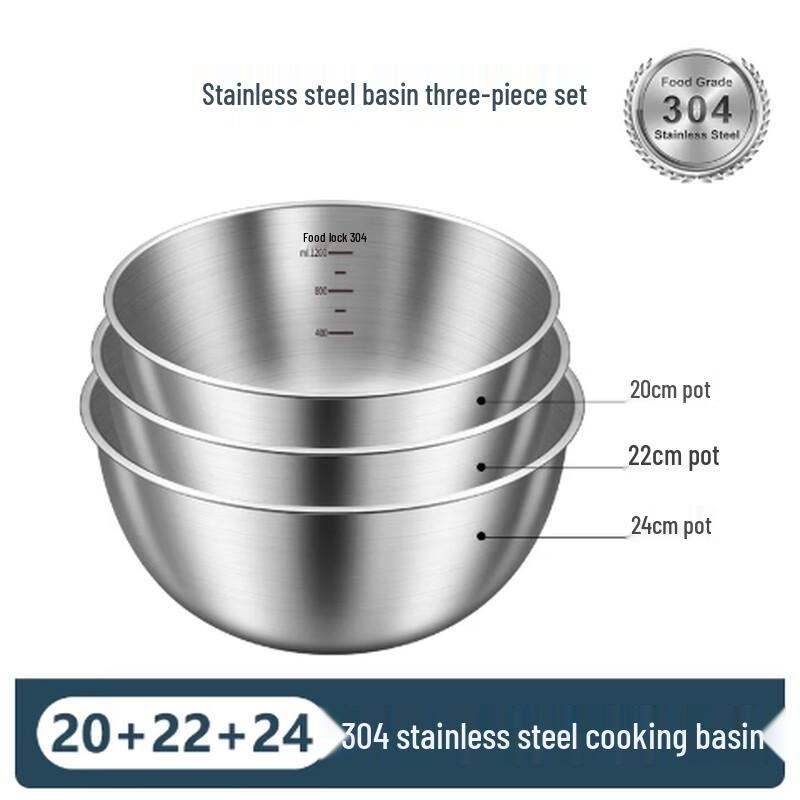 Mengzhang 304 Stainless Steel Mixing Bowl