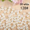 High Gloss ABS Imitation Pearl Beads: 3mm-20mm, Round, Straight Hole, Pure White/Rice White, DIY Crafting