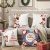 Christmas Cute Cartoon Pillow Covers Pattern Cushion Cover Suitable for Sofa Bedroom Car Pillow Cover