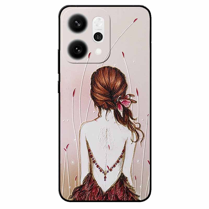 3D Cartoon Emboss Case For Oppo Reno14 5G Relief Embossed Retro Silicone Back Cover For Reno 14 CPH2737 Funda Anime Coque Reno14