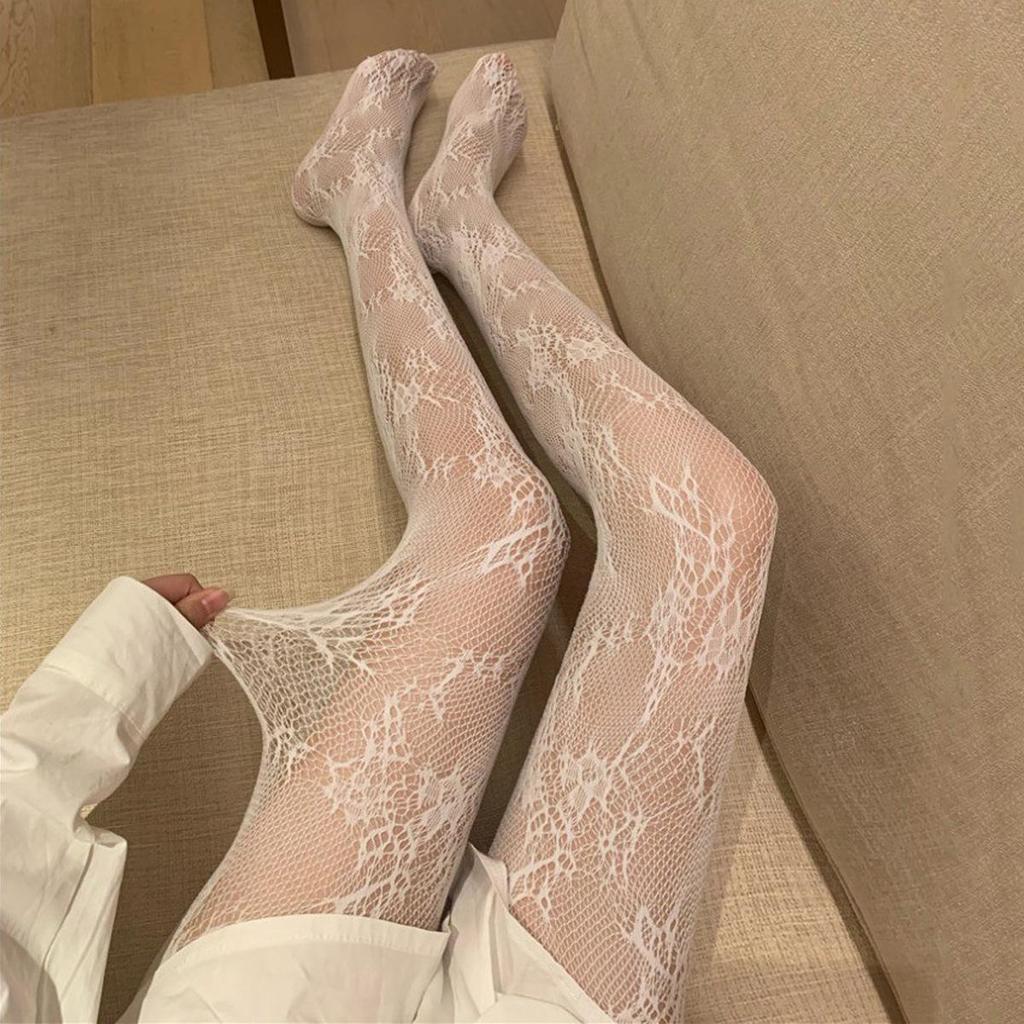 Spring/Summer Lace Blooming Flower Lolita Fishnet Pantyhose 