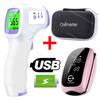 Medcial Forehead Thermometer Fingertip Pulse Oximeter Monitor Blood Oxygen Saturation Meter Pulse Oximeter USB Rechargeale