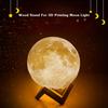Wood Bracket Moon Lamp Holder Detachable Wooden Stand for 3D Printing Moon Lamp Ball Shaped Night