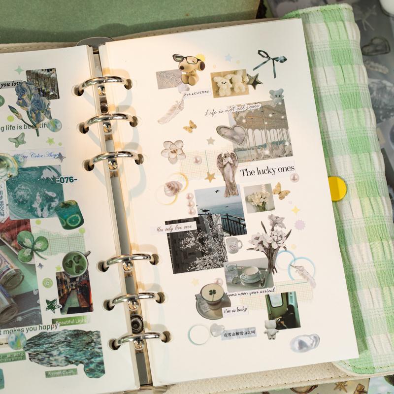 30-Sheet Japanese Vintage-Style Sticker Book, Retro Old-School Designs for Journal & Craft Decor