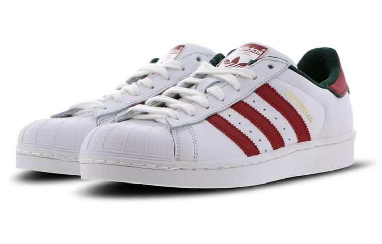 Adidas Originals Superstar Shoes 'White University Red Green' D96974
