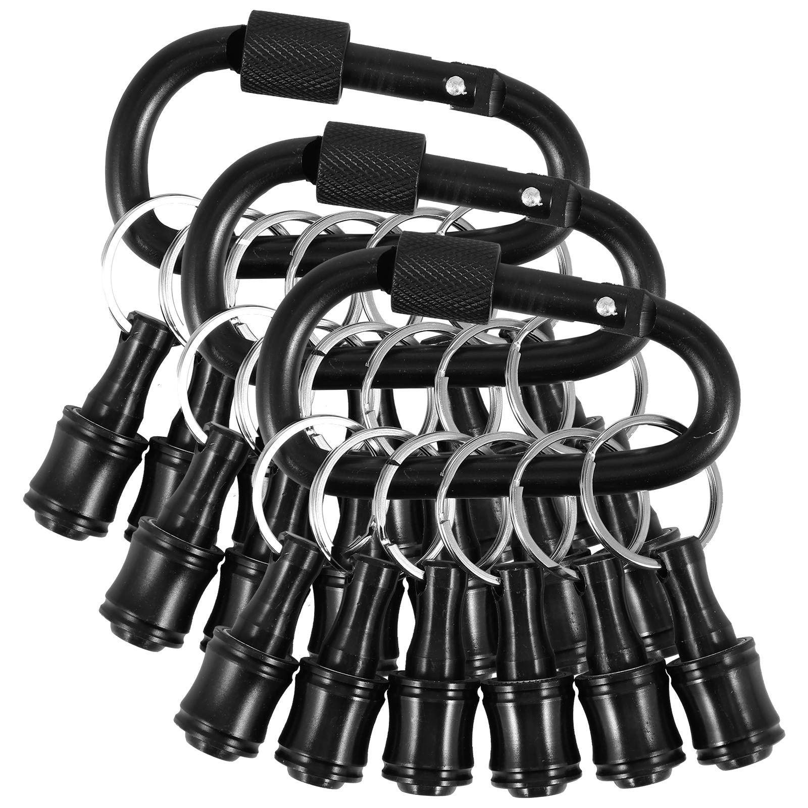 

18Pcs 1/4 Hexagonal Shank Screwdriver Head Holder Extension Rod Key Chain Adapter Drill Bit Aluminum Alloy Drill Extension Bit