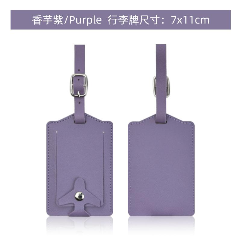 Women Men PU Leather Luggage Tag Suitcase Portable Label Baggage Boarding Bag Tag Name ID Address Holder Travel Accessorie