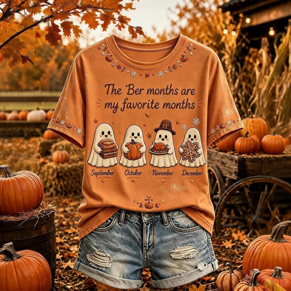 Damen Freizeit T-Shirt mit Rundhalsausschnitt und kurzen Ärmeln für den Herbst