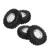 4PCS RC Off Road Vehicle Tires 1.9 Inch Universal Rubber RC Wheels and Tires for RC Off Road Vehicle Climbing Car White