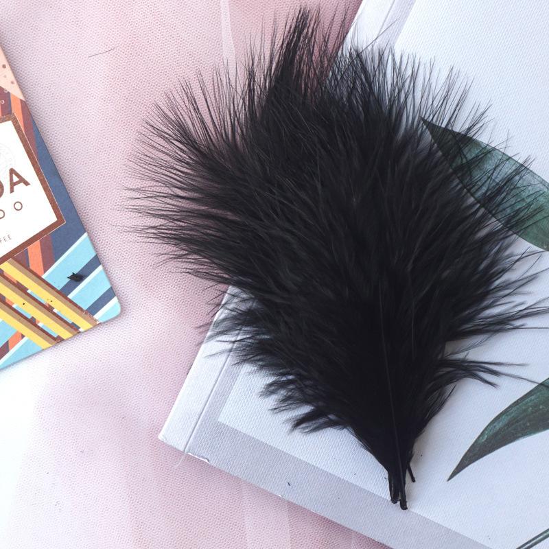 50Pcs Macaron Feather Color Turkey Full Velvet, Dream Catcher Hair Accessories Diy Handmade Materials Bouquet Stage Wedding Decoration