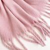 Solid color mohair scarf autumn and winter new women's warm scarf vacuum packaging