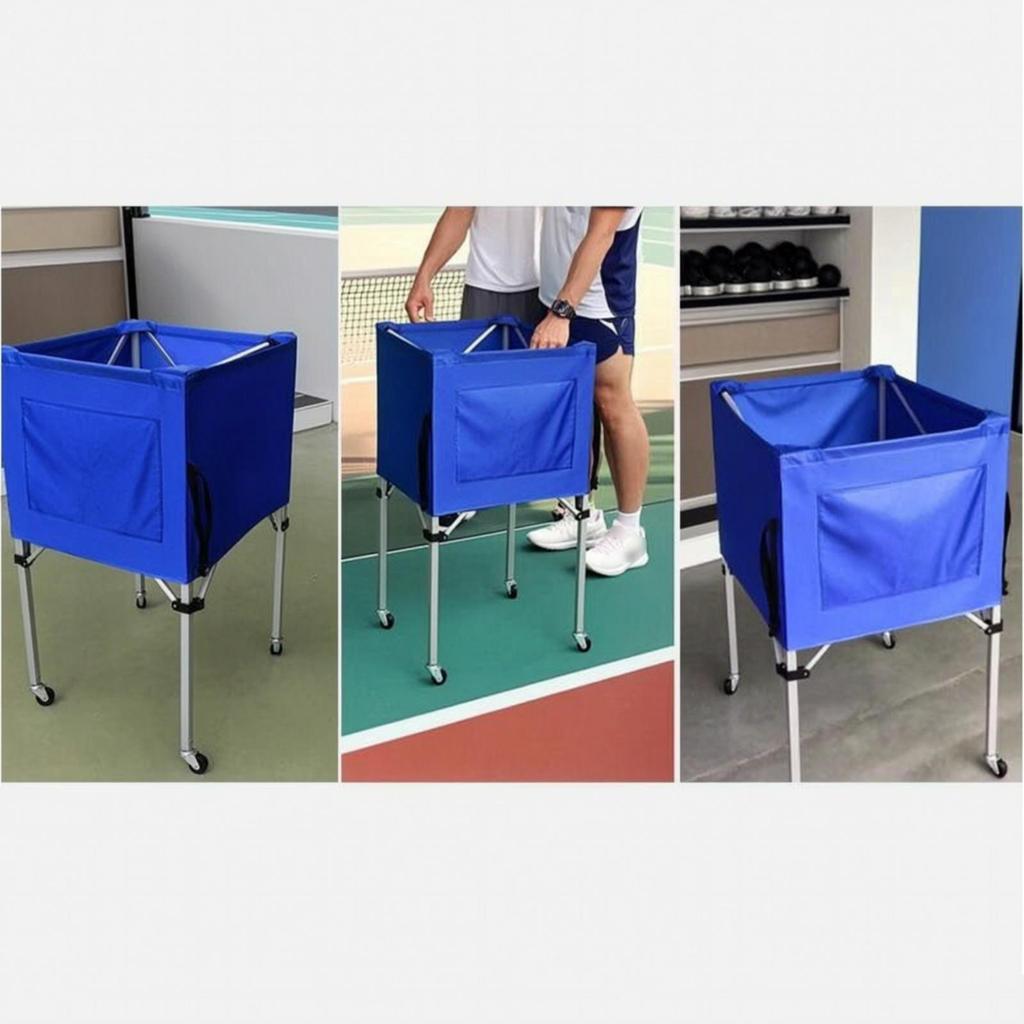 Ball Storage Cart Foldable Folding Collapsible for Gym, Coaches