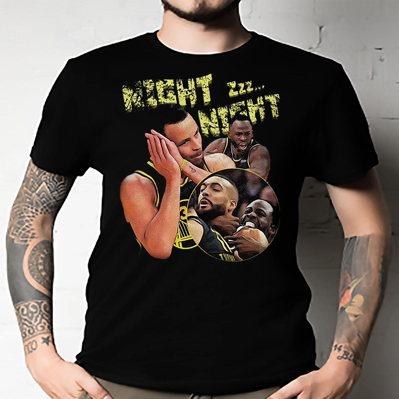 Мужские и женские футболки Stephen Curry Draymond Green Rudy Gobert Night Night Индивидуальный дизайн Графическая футболка S