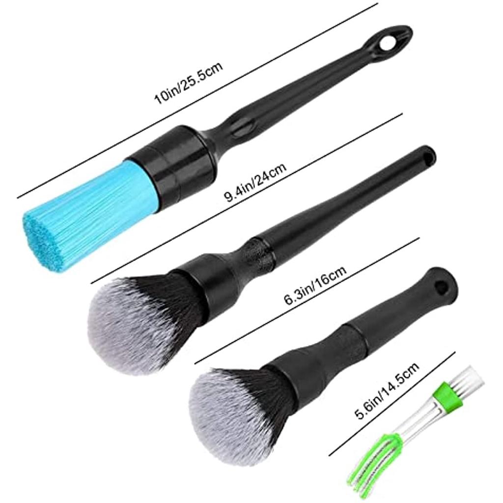 4Pcs Car Cleaning Brusher Car Car Auto Cleaning Brusher Automotive Cleaning Wheels Dashboard Interior Outdoor Mat