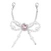 Elegant Detachable Pearls Beaded Bowknot Shoe Clips For Women Formal Event Wedding Party Heel Sneakers Charm Accessories