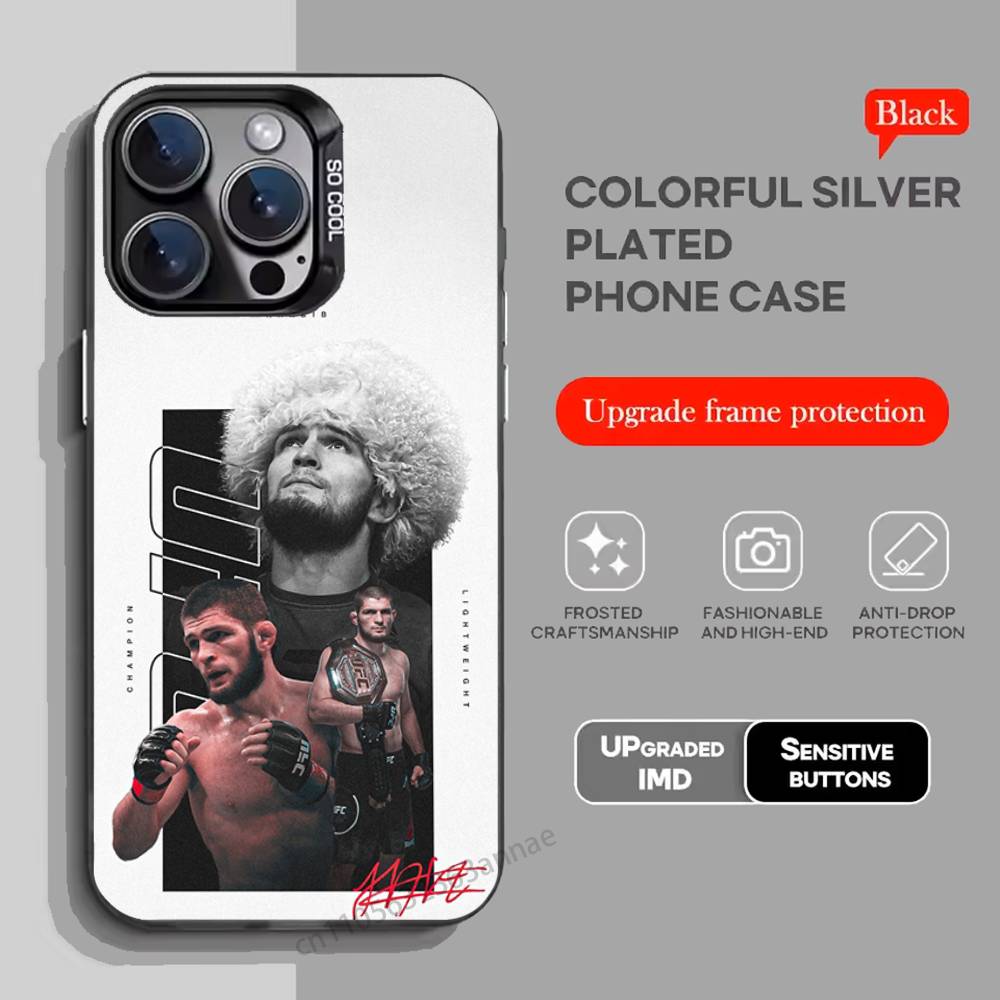 khabib nurmagomedov Phone Case For iPhone 17,16,15,14,13,12,11,Pro,Max,Plus,Mini,X,XS,XR,8,S,SE Soft Black Case
