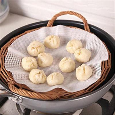 Reusable Silicone Non-Stick Steamer Mat Kitchen Cooking Accessory For Dim Sum Stuffed Bun Dumplings Steam Food Non-Slip Pad