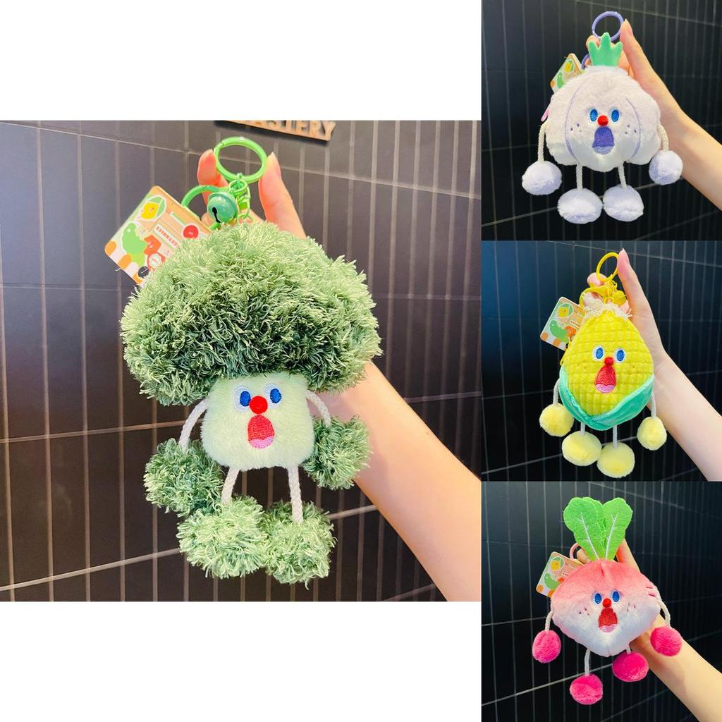 Fun And Quirky Cartoon Vegetable Plush Coin Purse Keyring For Daily Use