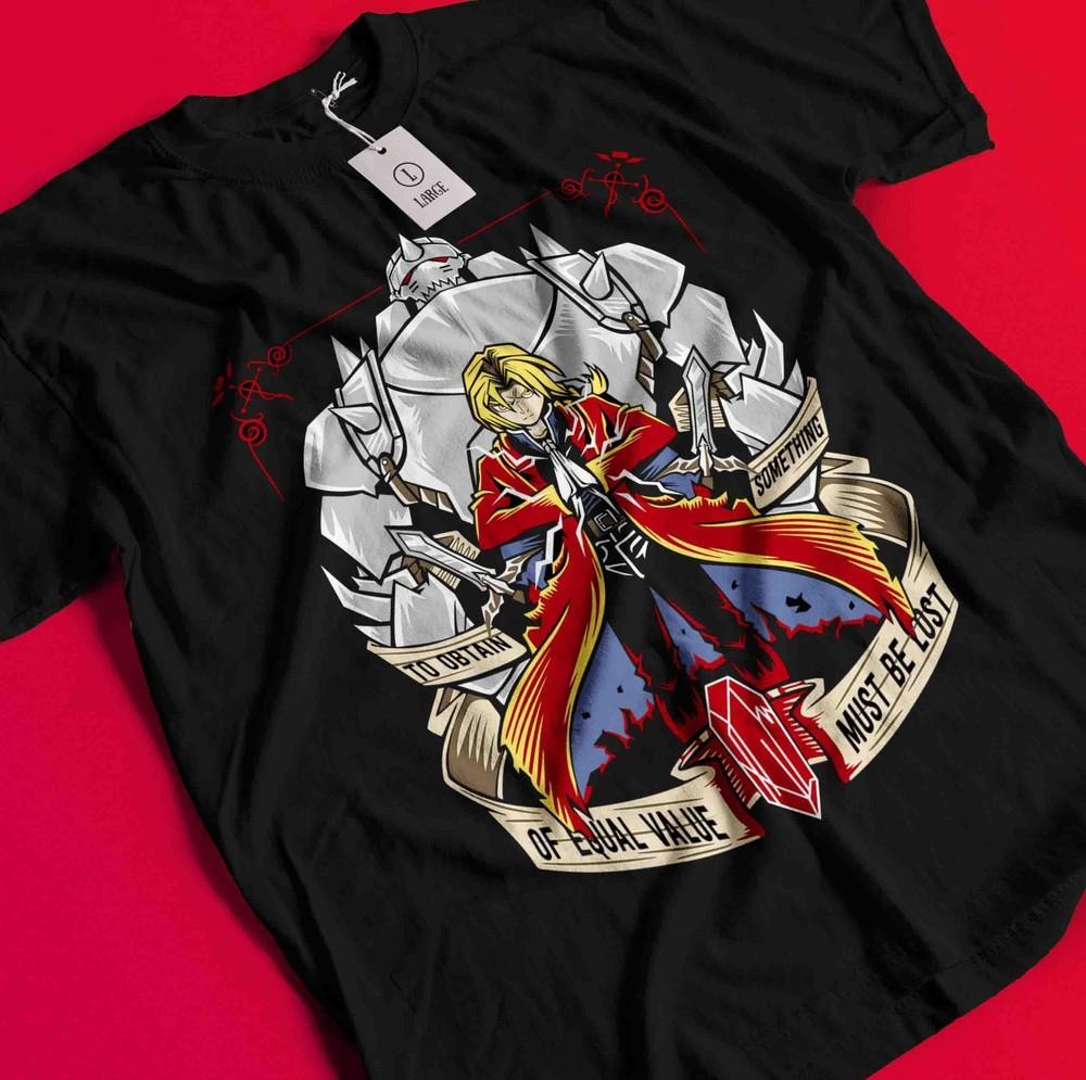 Fullmetal Alchemist T-Shirt FMA Brotherhood Edward Tshirt Alphonse Elric Shirt AA367