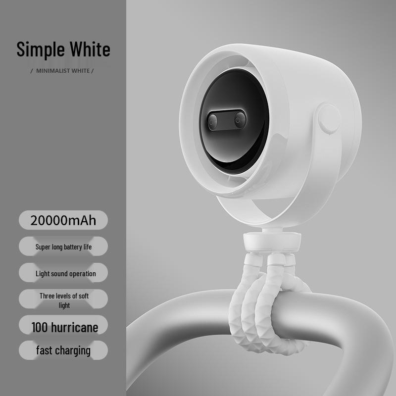 

Octopus Stroller Fan: Anti-Pinch, Aroma, 3-Speed, Night Light, Silent USB Mini Charger 10000mAh