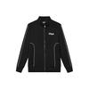 Letter Embroidery Fashion Casual Small Stand Collar Knitted Long Sleeve Fleece Jacket Men Jacket Black F11M249503FBK