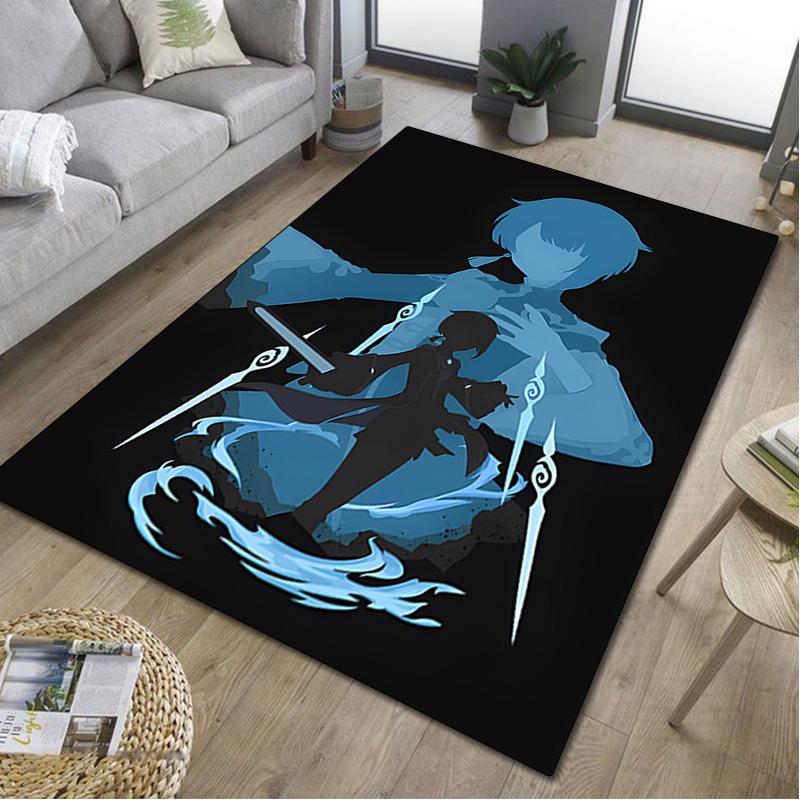 Genshin Impact Rug Home carpet Office Decorative Carpet For Living Room Bedroom Door Mat Floor Carpet Computer Chair Area Rug
