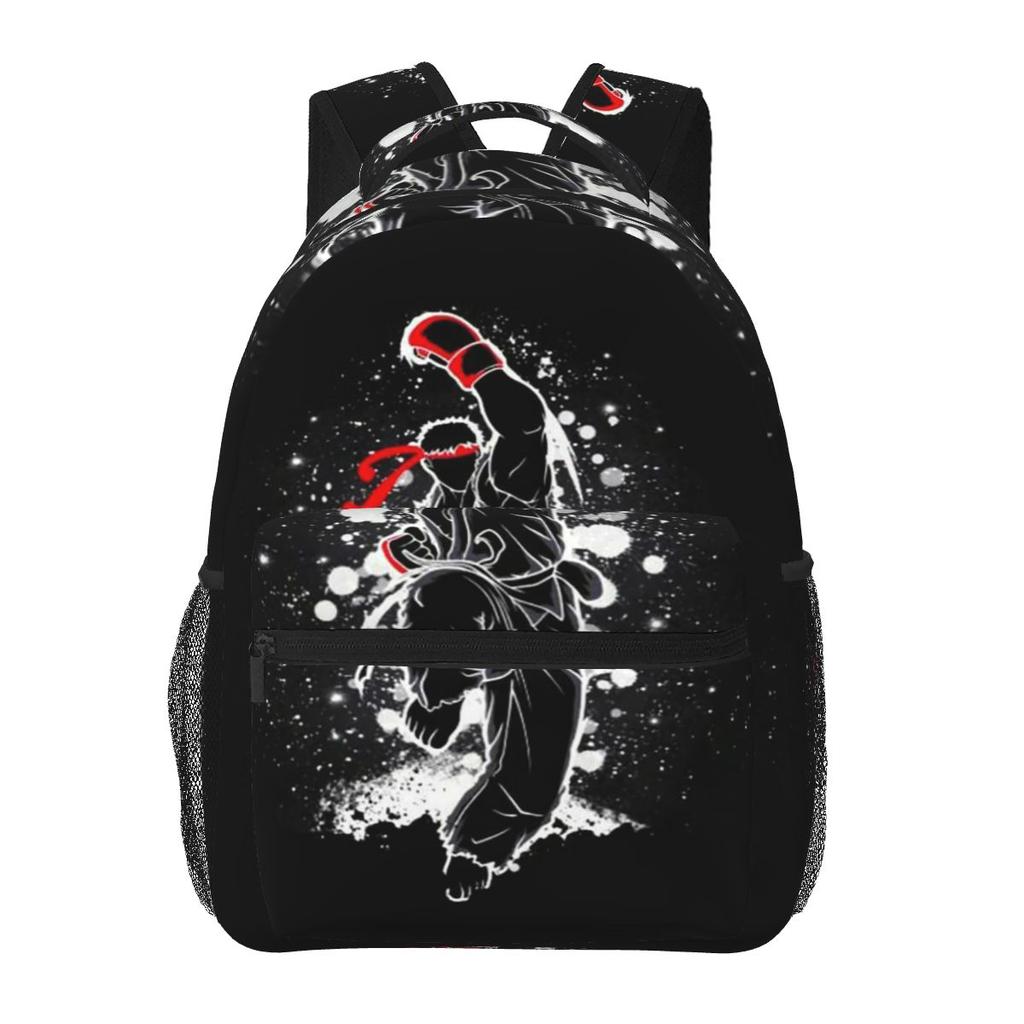 Ryu Street Fighter II Turbo Hyper Fighting Backpack Student Boys Girls BookBag Children School Bag Shoulder Bags for Men Women