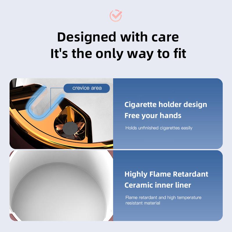 Car Ceramic Ashtray LED Light Ash Tray Cup Auto Accessories For Jeep Grand Cherokee Wrangler JK Gladiator Compass Renegade Recon ANR1