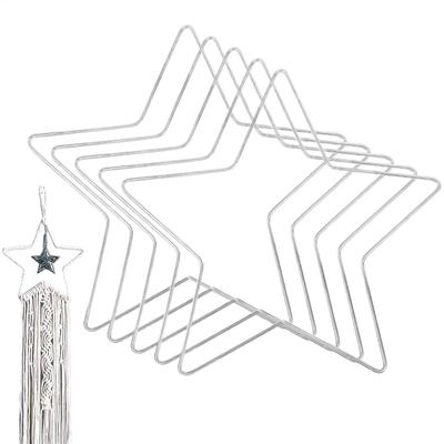 Metal Craft Rings 8 Inch Star Shape Crafts Ring 5 Pieces Dream Catcher DIY Tool for Crafts Floral Centerpieces Birthday Wedding