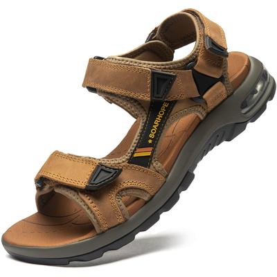 SOARHOPE Sandały sportowe outdoorowe na rzepy Letnie Oryginalne Lekkie Powietrzne Rozmiar Sandały męskie, Zapięcie, Sandały, Skóra, Amortyzacja, Chodzenie, Kemping,